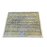 Memorial Brass Plaque Plate MBP126